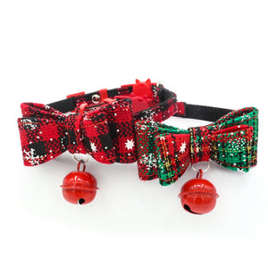 Christmas Small Dog Cat Bowtie Collar