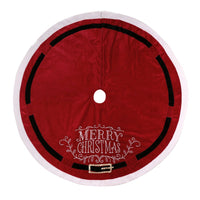 Red Velvet Cloth Christmas Tree Skirt
