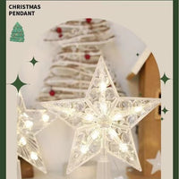 Christmas Tree Top Star Transparent With Lights