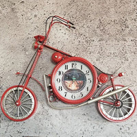 Reloj de motocicleta de hierro, decoración de pared colgante