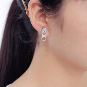 Creative fun zipper earrings