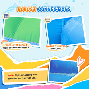 4 In 1 Inflatable Bounce House With Slide, Basketball Hoop, Ball Pit, 370W Blower, Storage Bag, 163 X 81 X 75