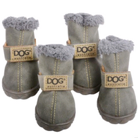PU Leather Suede Dog Snow Boots