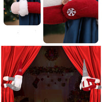 Christmas Gnome Hugging Curtain Pullbacks