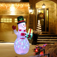 Christmas LED Lights Glowing Santa Tree Snowman Inflatable Outdoor Decor
