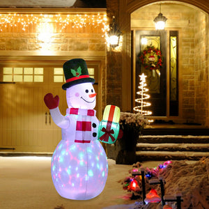 Christmas LED Lights Glowing Santa Tree Snowman Inflatable Outdoor Decor