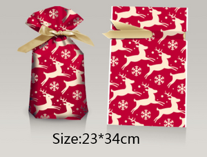 Christmas Gift Ribbon Drawstring Wrap Candy Bag (50 Pcs)