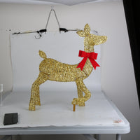 3Pcs In 1 Set 2D Lighted Christmas Deer Family Set Indoor Outdoor Light Up Reindeer Decorations Lighted Buck Doe Fawn Display With 8 Lighting Modes
