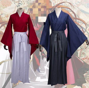 Algodón Kimono Kendo Pantalones Anime COS Traje de mujer
