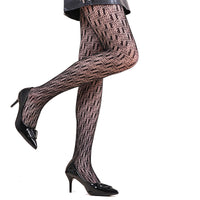 Halloween Spider Web Leopard Print Fishnet Stockings