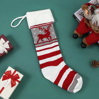 Christmas Decorations Knitted Wool Long Hanging Gift Stockings
