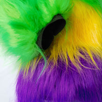 Mardi Gras Carnival Long Hair Fuzzy Leg Warmers
