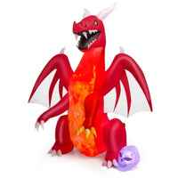8 Feet Halloween Inflatable Fire Dragon
