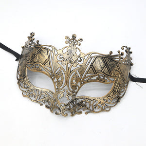 Fiesta de baile de Halloween Príncipe vintage Máscara de cabeza plana