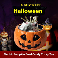 Children's Creative Electric Halloween Pumpkin Lamp Candy Bowl
