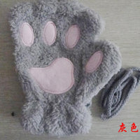 Invierno encantadora media cubierta pata oso gato garra guantes dedo corto