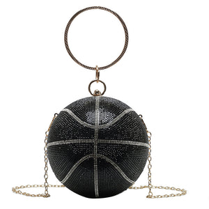 Bolsos con cadena joya con forma de fútbol y baloncesto