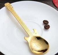Guitar Coffee Spoon Set Stainless Steel Dessert Ice Cream Spoon Tea Spoon Coffee Accessories
