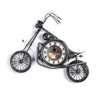 Reloj de motocicleta de hierro, decoración de pared colgante