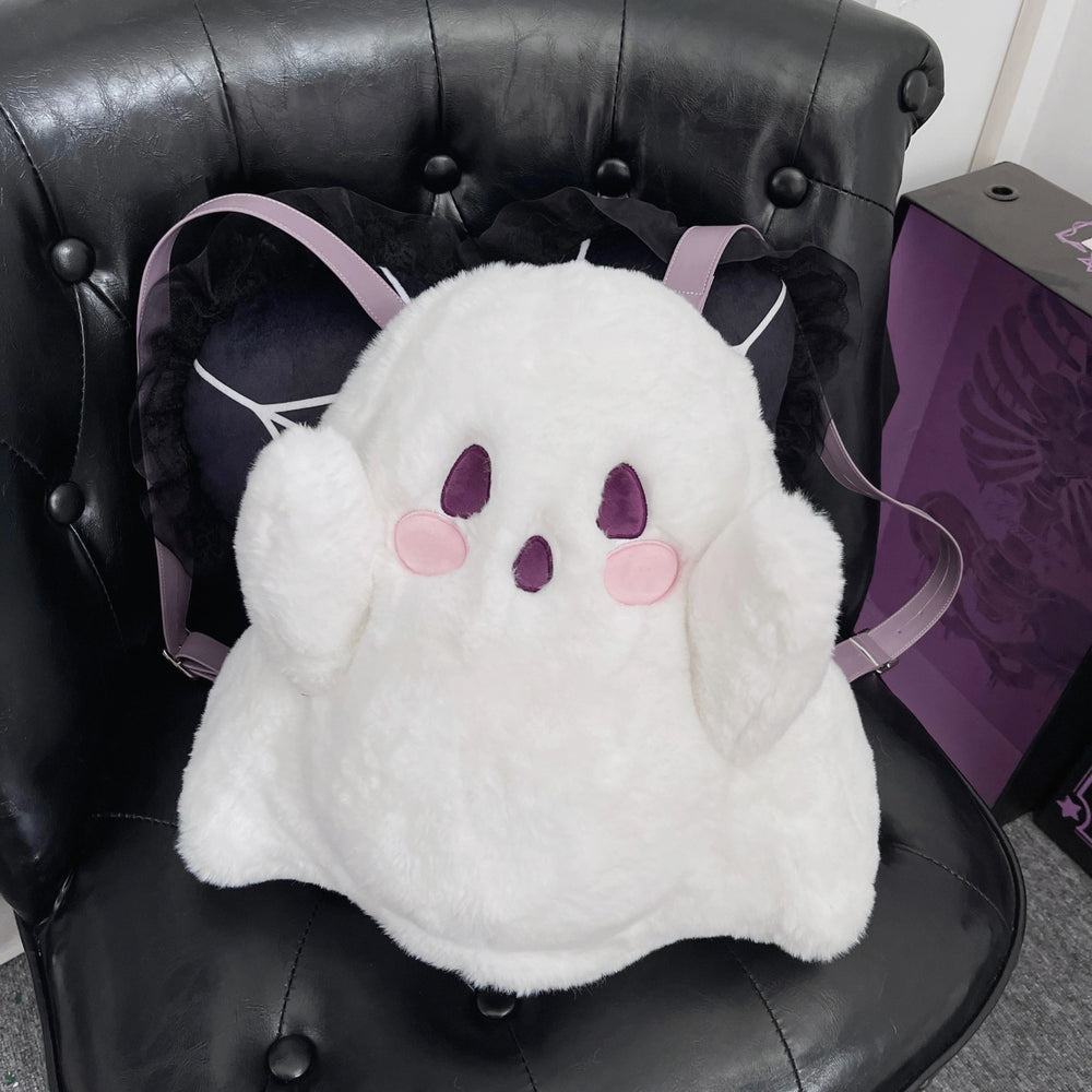 Halloween Cute Cartoon Ghost Plush Backpack