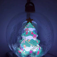 Bolas inflables transparentes de adorno navideño con luces