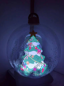 Bolas inflables transparentes de adorno navideño con luces