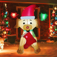 Inflatable Christmas Elf Puppy Dog Yard Decoration
