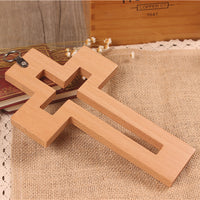 Adornos de cruz de iglesia de madera