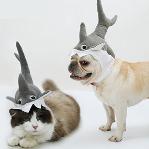Chapeau de requin pour animaux de compagnie d'Halloween, couvre-chef de Transformation Super mignon et mignon