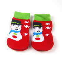 Christmas Snowman Dog Socks
