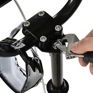 Toddler Scooter, White, Adjustable Handlebar, Kick Scooter For Kids 5,Dual Brakes, Inflatable Wheels