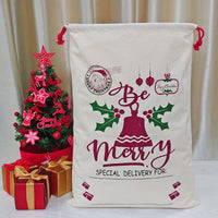 Christmas Canvas Double Drawstring Gift Bags
