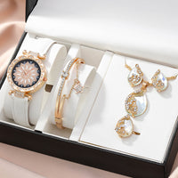 Quartz Watch Jewelry Gift Set (5 Pcs)
