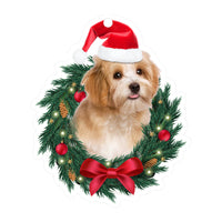 Acrylic Dog Wreath Ornaments
