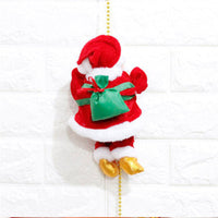 Climbing Ladder Electric Santa Claus Climbing Red Ladder Doll Toy
