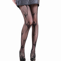 Halloween Spider Web Leopard Print Fishnet Stockings