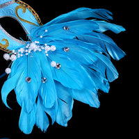 Masque de mascarade du Mardi Gras avec plumes

