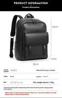 Large Capacity Business Travel Men's Leather Backpack
