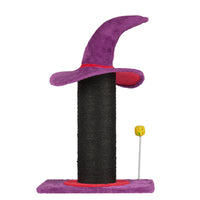 Wizard Witch Hat Cat Scratching Post With Spring Ball Toy For Indoor Cats
