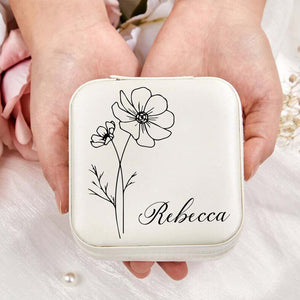 Personalized Flower Jewelry Box