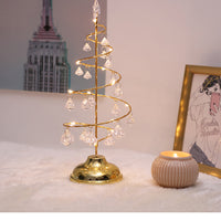 Gold Silver Spiral LED Christmas Tree