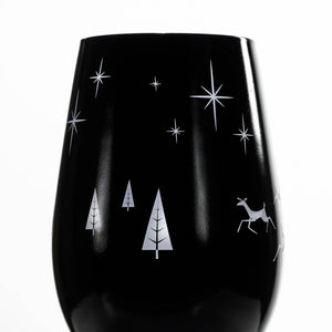 Vaso Wonderland Negro/Bronce 16.5oz - Navidad - Día festivo: Caja de 12