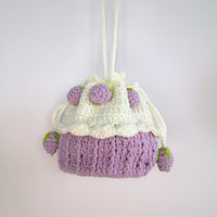 Strawberry Cupcake Knitted Bucket Bag
