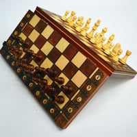 Wooden Magnetic 3 In 1 Chess Set  Folding