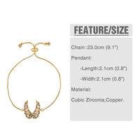 Ladies colorful zircon bracelet
