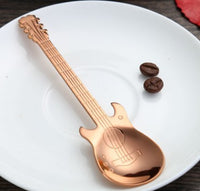 Guitar Coffee Spoon Set Stainless Steel Dessert Ice Cream Spoon Tea Spoon Coffee Accessories
