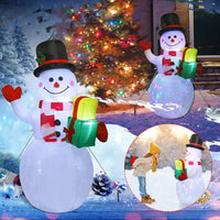 Christmas LED Lights Glowing Santa Tree Snowman Inflatable Outdoor Decor
