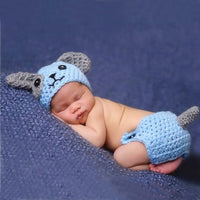 Hand-knitted Cartoon Animal-shaped Newborn Photography Outfits
