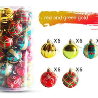 Assorted Plastic Christmas Ball Ornaments (30 Pcs)