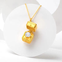 Ring Gift Box Pendant Necklace